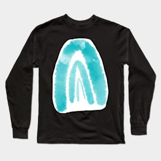 Teal Rainbow Long Sleeve T-Shirt